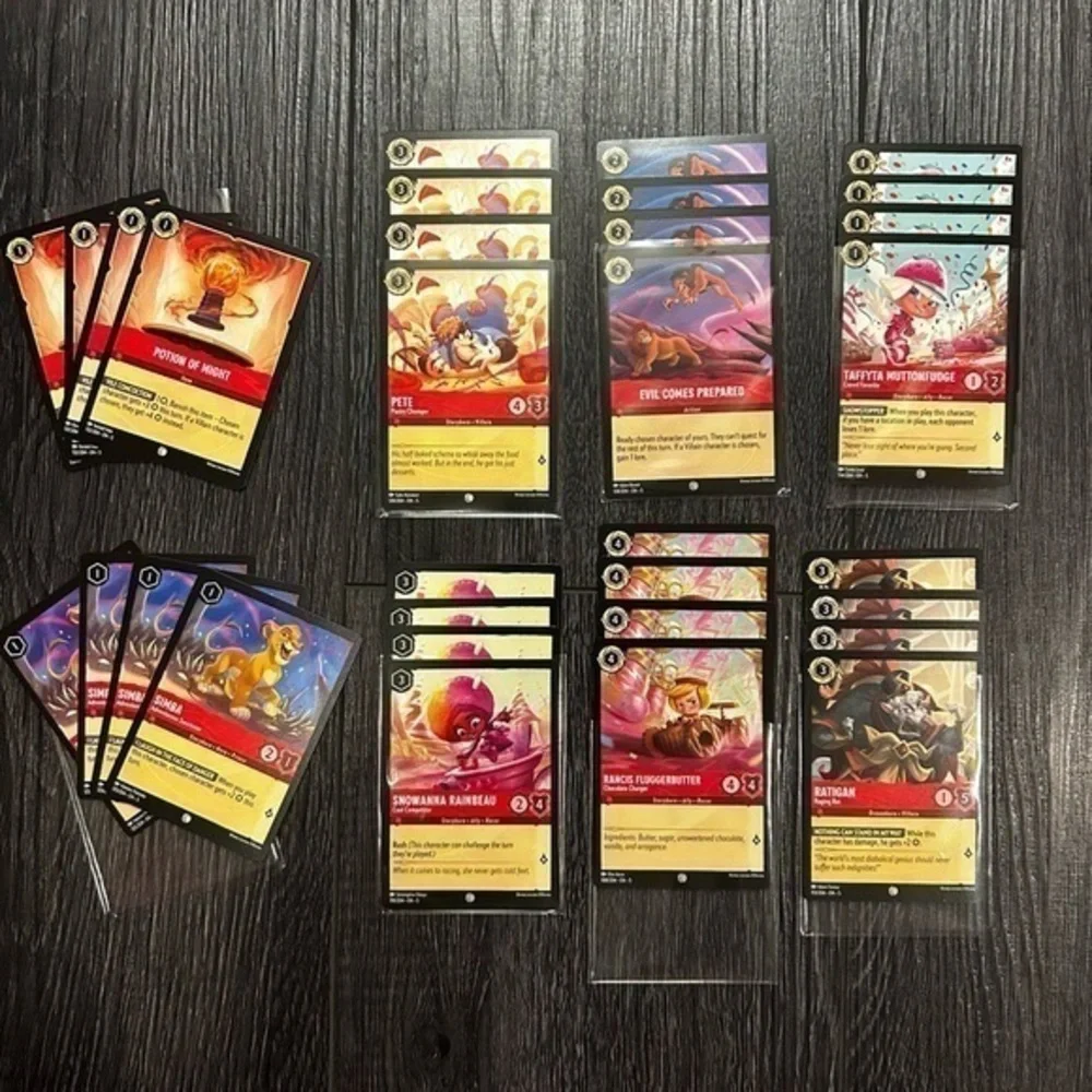 Disney Lorcana ruby play set x8
